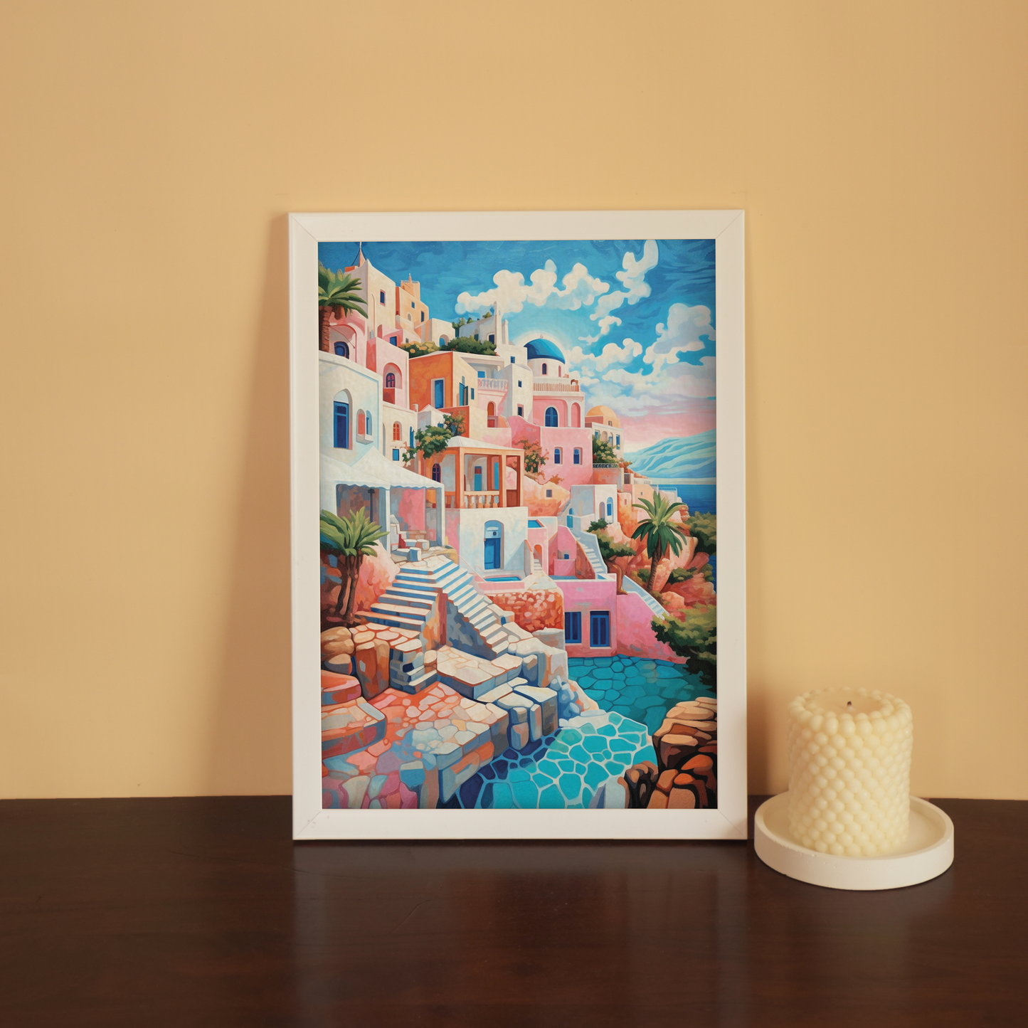 Santorini Strolls Print