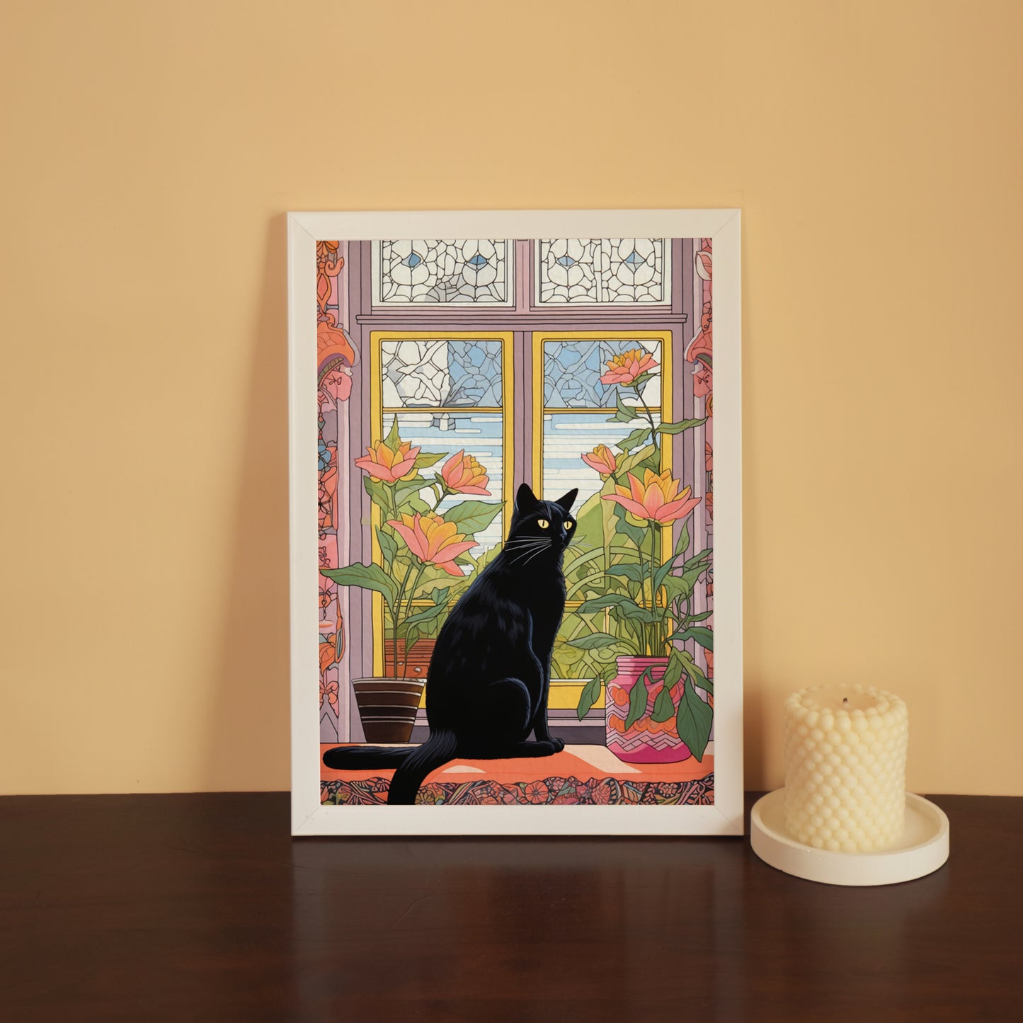 Whiskers and Blooms Print